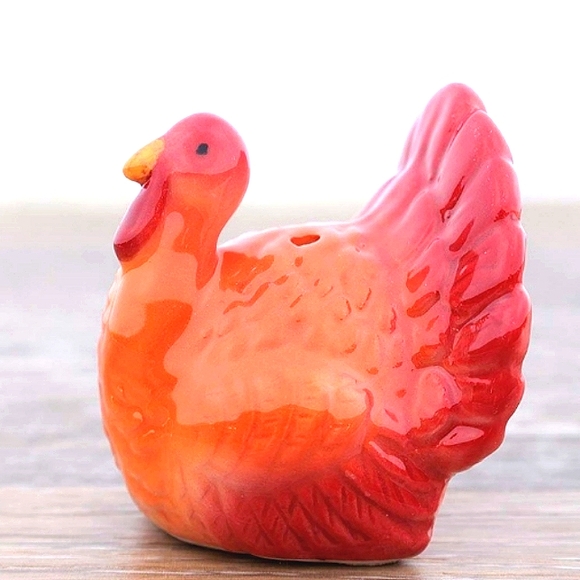 AUTUMN FALL Harvest Thanksgiving  Turkey Mini Salt & Pepper Shakers NWT - Picture 5 of 11